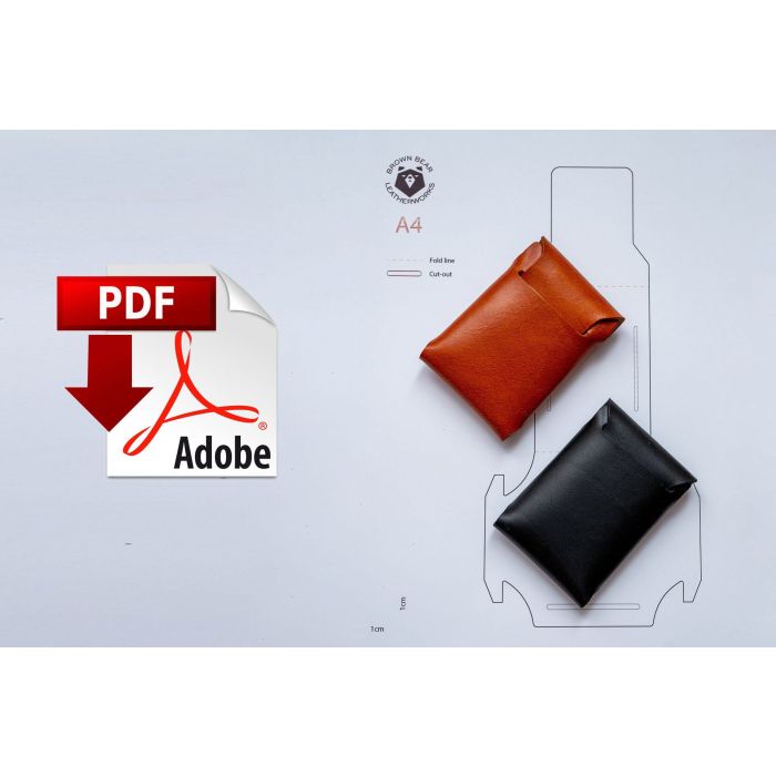 Tipar Portofel Origami din Piele - Portcard fără Cusătură - PDF + SVG