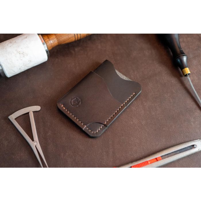 Portofel Nr. 08 | Portofel Minimalist din Piele | Portofel Lucrat Manual | Portofel Slim pentru Bărbați | EDC