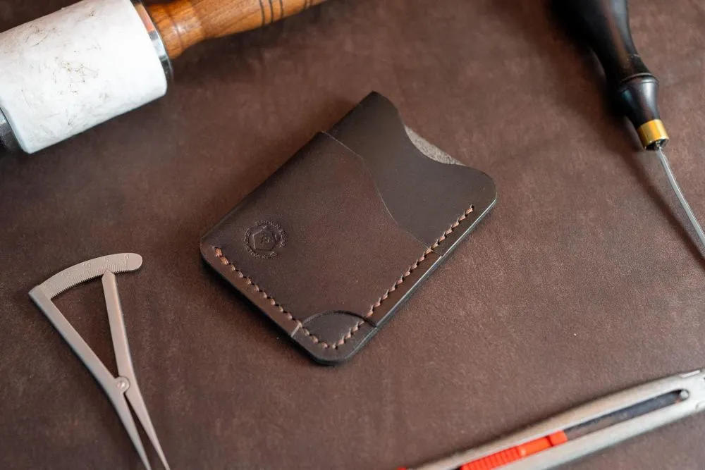 Portofel Nr. 08 | Portofel Minimalist din Piele | Portofel Lucrat Manual | Portofel Slim pentru Bărbați | EDC