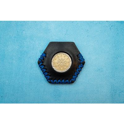 Portmoneu Hexagonal din Piele pentru o Monedă - EDC