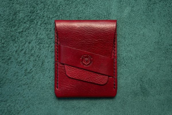 Wallet No. 20 - Vertical Flap Wallet - Oxblood Red - hand dyed - Image 2