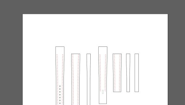 18 Printable Watch Strap Templates / 18-20-22mm 3 Sizes / Tapered and Straight / PDF and SVG watch strap pattern - Image 4