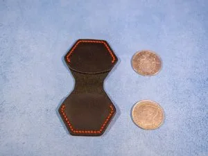 Leather EDC Coin Sleeve for two coins - Lucky Coin Slip